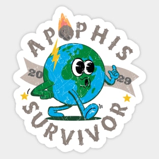 Apophis -April 13,2029 Survivor funny Earth Sticker